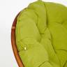 Кресло-качалка Папасан/Papasan (W 23/01 B) /с подушкой/ 115х78х104см, пекан орех, флок олива, 23 Pecan (орех)