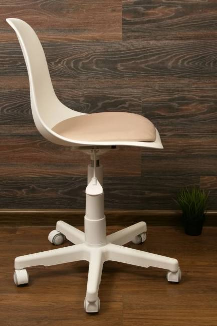 Кресло компьютерное Смузи белый/бежевый