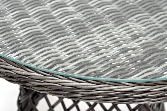 "Эспрессо - 80 R" обеденная группа плетеная, цвет графит