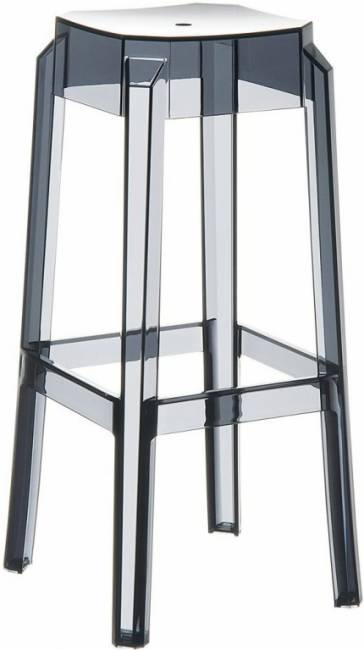 Табурет прозрачный барный Fox 75 серый 360х360х750 мм
