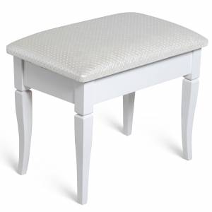 Банкетка Ретро М с ящиком белый, ткань экокожа белый Банкетка Ретро М с ящиком белый, ткань экокожа белый