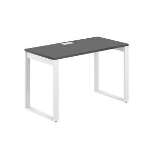 AG.101.AN.L.72.WH  / Стол 1200х600х750 / профиль О-образный: 70х20 белый; лючок: серебро; столешница: антрацит