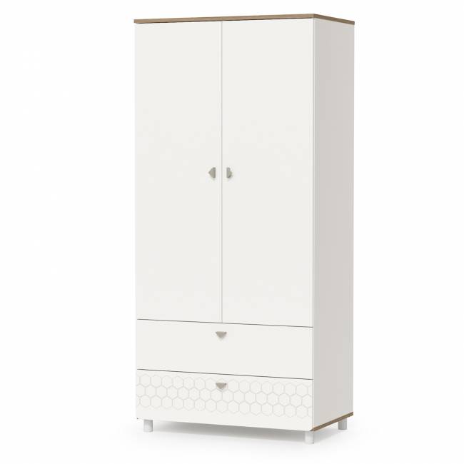 Мебель для детской комнаты с кроватями для двоих детей Эйп цвет белый/дуб белый