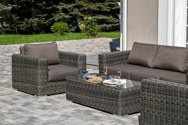 "Боно" лаунж-зона из искусственного ротанга, цвет графит "Боно" лаунж-зона из искусственного ротанга, цвет графит