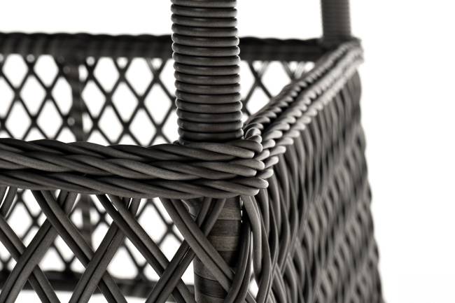 "Эспрессо" плетеный круглый стол, диаметр 150 см, цвет графит