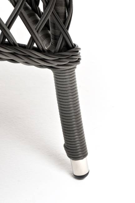 "Эспрессо" плетеный круглый стол, диаметр 150 см, цвет графит