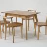 Стол Сканди 120 натур со стульями Франк натур