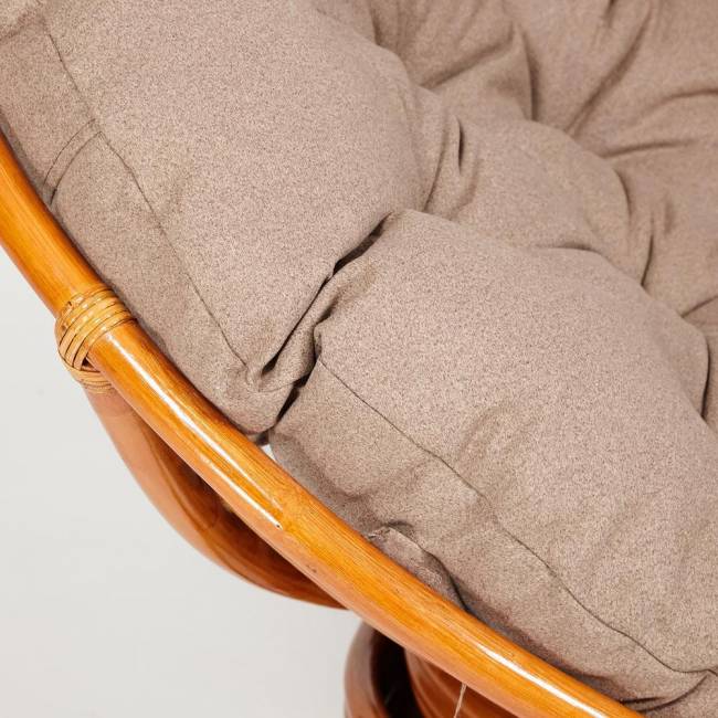 Кресло-качалка Папасан/Papasan (W 23/01 B) /с подушкой/ 115х78х104см, коньячный, экошерсть коричневый, 1811-5 Cognac (коньяк) Кресло-качалка Папасан/Papasan (W 23/01 B) /с подушкой/ 115х78х104см, коньячный, экошерсть коричневый, 1811-5 Cognac (коньяк)