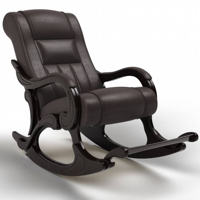 Кресло-качалка Родос, экокожа венге