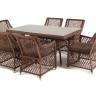 "Латте" обеденная группа плетеная, цвет коричневый "Латте" обеденная группа плетеная, цвет коричневый