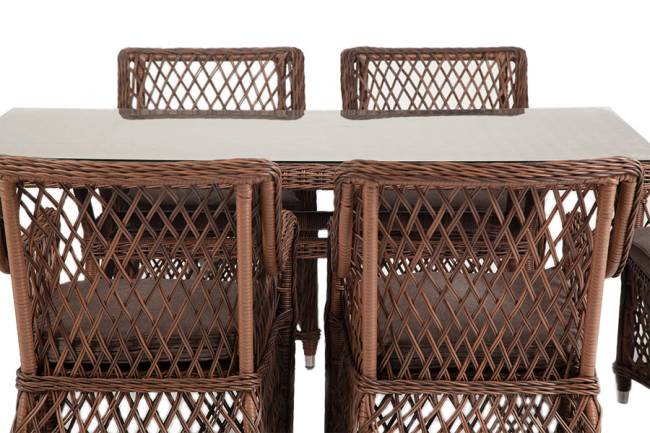 "Латте" обеденная группа плетеная, цвет коричневый "Латте" обеденная группа плетеная, цвет коричневый