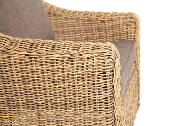 "Кон Панна" кресло из искусственного ротанга, цвет соломенный