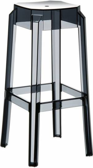 Табурет прозрачный барный Fox 75 черный 360х360х750 мм