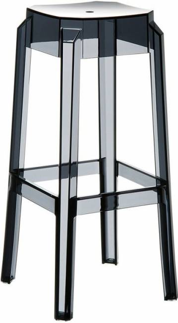Табурет прозрачный барный Fox 75 черный 360х360х750 мм