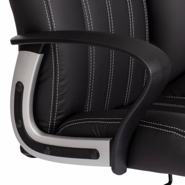 Кресло Оксфорд/Oxford хром кож/зам, черный, 36-6 черный кож/зам