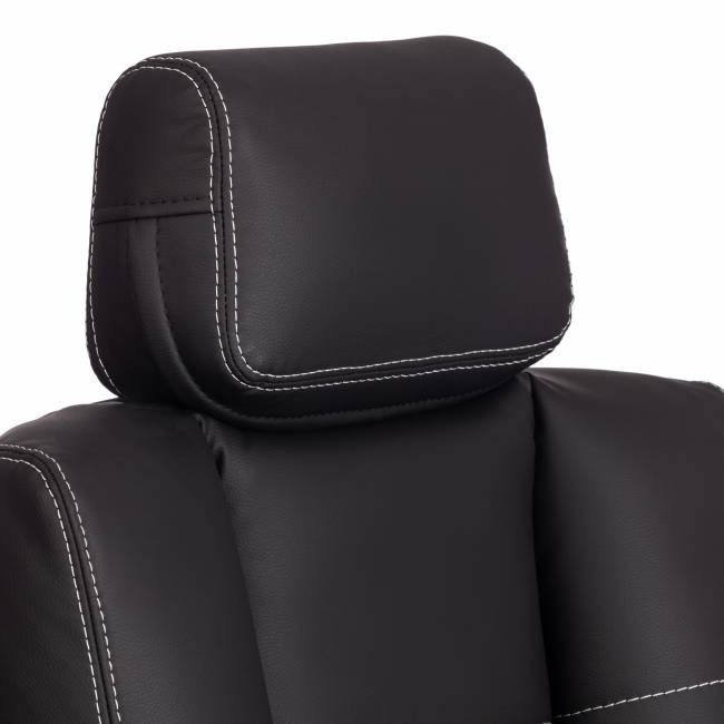 Кресло Оксфорд/Oxford хром кож/зам, черный, 36-6 черный кож/зам