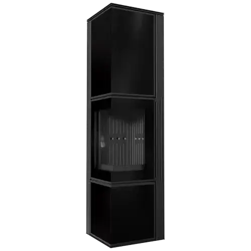 Печь Kratki PRO TORA/L 8 кВт, чёрное стекло