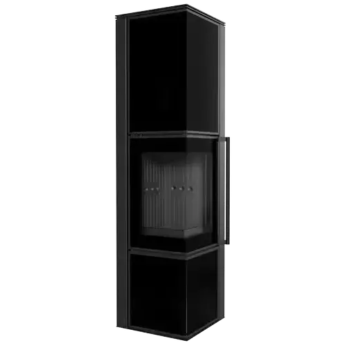 Печь Kratki PRO TORA/L 8 кВт, чёрное стекло