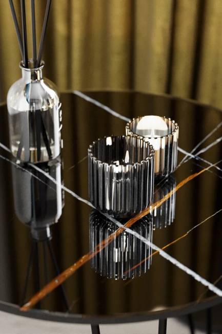 Стол журнальный "РИД Glass 530", сахара нуар/черный, матовый