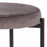 Табурет Рево/Revo (мод. 7034) ткань/металл, 44х44х47см, темно-серый бархат 14/черный темно-серый barkhat 14/черный ткань/металл