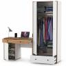 Письменный стол Вуди и платяной шкаф цвет белый премиум/дуб крафт золотой Письменный стол Вуди и платяной шкаф цвет белый премиум/дуб крафт золотой