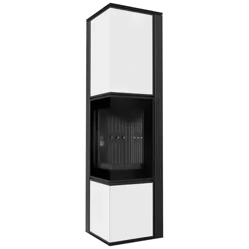 Печь Kratki PRO TORA/L 8 кВт, белое стекло