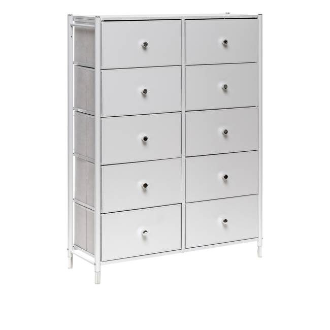 Комод Leset Хайди 10 ящиков Белый Белый Комод Leset Хайди 10 ящиков Белый Белый