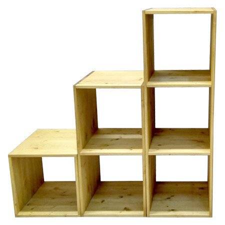 Стеллаж Куб 2 сосна, без покраски P&H