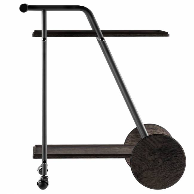 Стол сервировочный Оди металлик/эбеновое дерево/дуб маррон Стол сервировочный Оди металлик/эбеновое дерево/дуб маррон