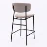 Дизайнерский полубарный стул Марко серый, черный металл