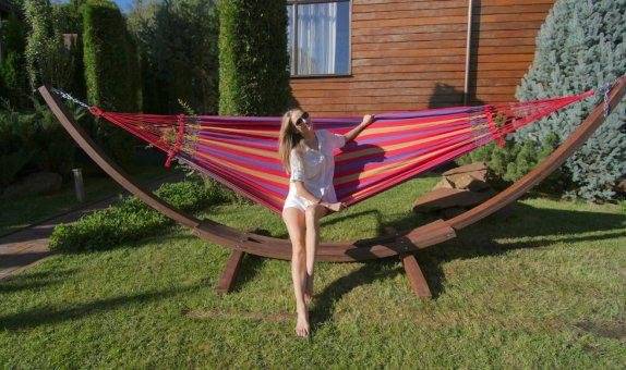 Гамак двухместный FLAMENCO красный mixed