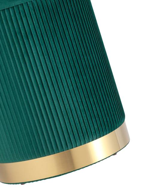 Пуф Шарлотта с ящиком велюр зеленый