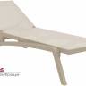 Шезлонг-лежак пластиковый Pacific бежевый 1930х680х350 мм