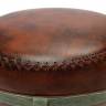 Пуф Secret de Maison Чапелл/Chapelle (мод. M-6400) металл/кожа буйвола/ткань хлопок, Д36х46см, коричневый/ткань: винтаж коричневый металл/кожа буйвола/ткань хлопок