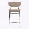 Дизайнерский полубарный стул Марко латте, основание хром