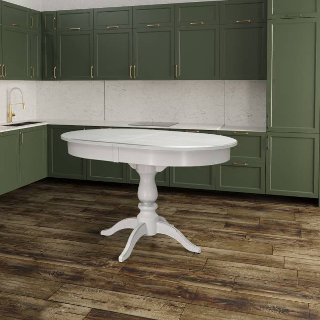 Стол обеденный Тарун 4 раздвижной белый/серебро 120/160*84 Стол обеденный Тарун 4 раздвижной белый/серебро 120/160*84