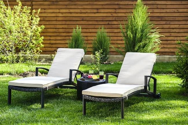 Комплект для отдыха из искусственного ротанга MILANO темно-коричневый