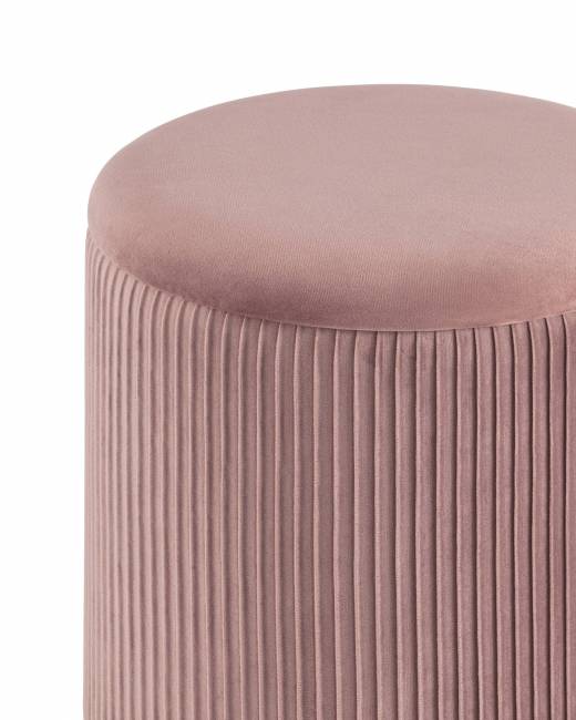 Пуф Шарлотта с ящиком велюр розовый