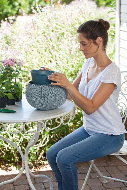 Кашпо Cozies S подвесное коричневый