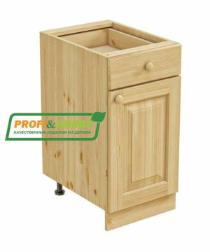 Тумба 1 дверь, 1 ящик 400 х 560 х 720 сосна, без покраски