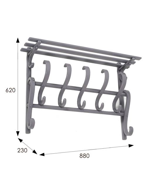 Вешалка настенная В 7Н серый Вешалка настенная В 7Н серый