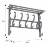 Вешалка настенная В 7Н серый Вешалка настенная В 7Н серый