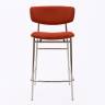 Дизайнерский полубарный стул Марко терракотовый, основание хром Дизайнерский полубарный стул Марко терракотовый, основание хром