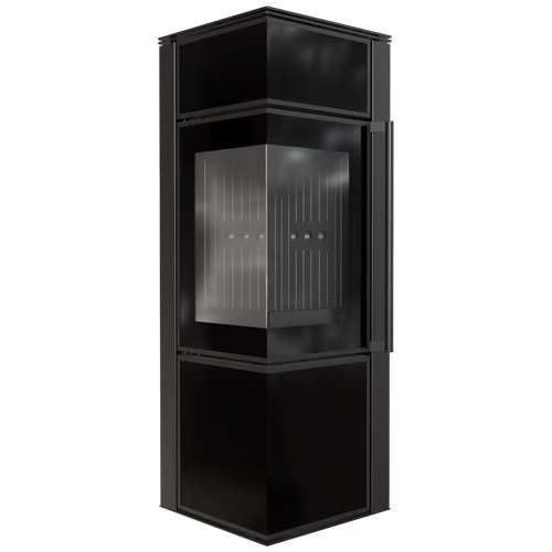 Печь Kratki Pro TORA/S 8 кВт, чёрное стекло