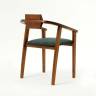 Стул-кресло Челси ПМ орех/зелёный