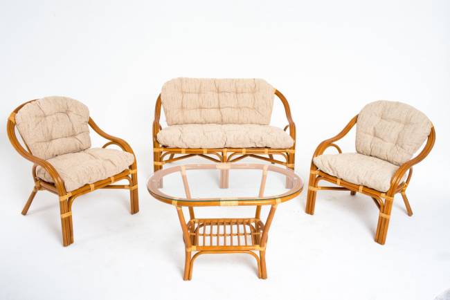 Комплект для отдыха  01/17  Рогожка   коньяк