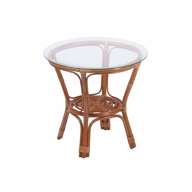 Комплект кофейный из нат. ротанга "Багама S" (2+1), коньяк