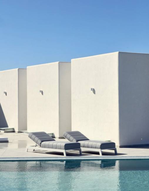 Шезлонг-лежак мягкий Bite белый, светло-серый 2030х900х600 мм