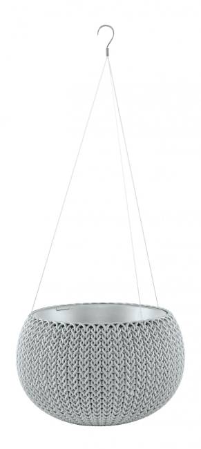 Кашпо Cozies S  подвесное серый