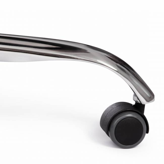 Кресло Бергамо/Bergamo хром (22) кож/зам, черный, 36-6 черный кож/зам